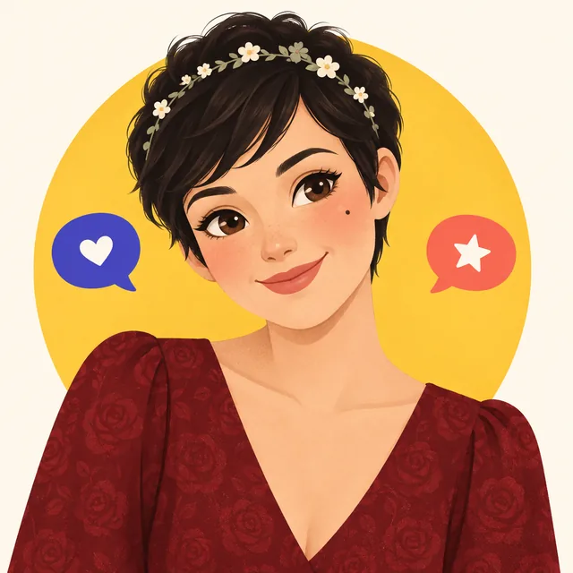 Illustrated portrait of Jouana.
